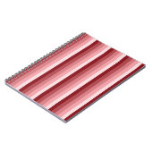 赤い影のストライプ ノートブック (左側)