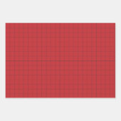 赤い応援ハート、ポンポン、メガフォンパターン ラッピングペーパーシート (正面2)