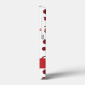 赤い応援ハート、ポンポン、メガフォンパターン Case-Mate iPhoneケース (裏面 / 左)