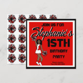 赤い応援合唱の1番 招待状 (正面/裏面)