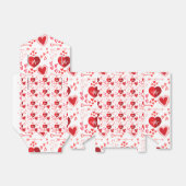 赤い恋のハートと恋人の贈り物 フェイバーボックス (折り畳みなし)