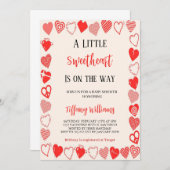 赤い恋人のバレンタインデー 招待状 (正面/裏面)