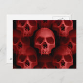 赤い恐怖の骷髏 ポストカード (正面/裏面)