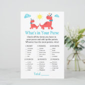 赤い恐竜あなたの財布ゲームの赤ちゃんシャワーに何がある (スタンド正面)