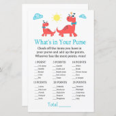 赤い恐竜あなたの財布ゲームの赤ちゃんシャワーに何がある (正面/裏面)