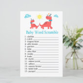 赤い恐竜のベビーの単語スクランブルゲーム (スタンド正面)