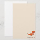 赤い恐竜0219 便箋 (正面/裏面)