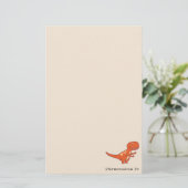 赤い恐竜0219 便箋 (スタンド正面)