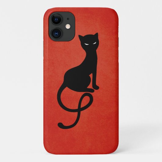 赤い恵み深い邪悪な黒猫 Case-Mate iPhoneケース (裏面)