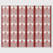 "赤い恵み：ドヴクリスチャンインスパイアフロントデザイン" ラッピングペーパー (フラット)