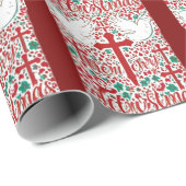 "赤い恵み：ドヴクリスチャンインスパイアフロントデザイン" ラッピングペーパー (ロールコーナー)