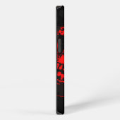 赤い悪魔のドクロ 怖いアート iPhoneケース (右側面)