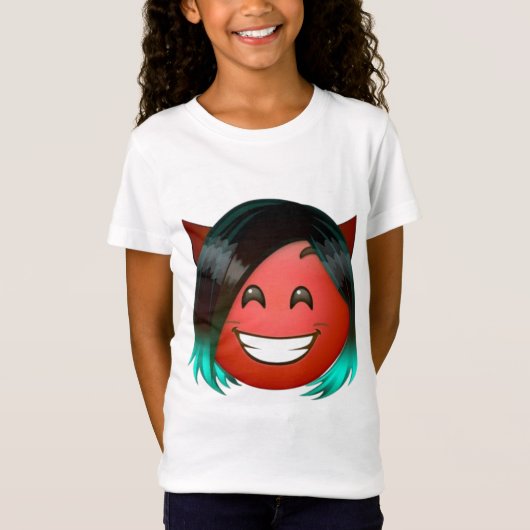 赤い悪魔の絵文字 Tシャツ (正面)