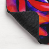 赤い情熱バラオリジナル水彩画 マウスパッド (コーナー)