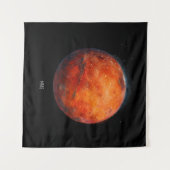 赤い惑星：火星水色 タペストリー (正面(横))