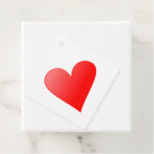 赤い愛のハートをパーソナライズする準備 フェイバータグ (インサイチュ)