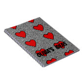 赤い愛のハートドードゥー手帳ギフト ノートブック (右側)