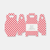 赤い愛のハートパターン フェイバーボックス (折り畳みなし)