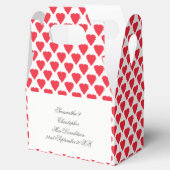 赤い愛のハートパターン フェイバーボックス (オープン)