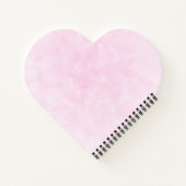 赤い愛の文字はっきりしたの文字水色 ノートブック (裏面)