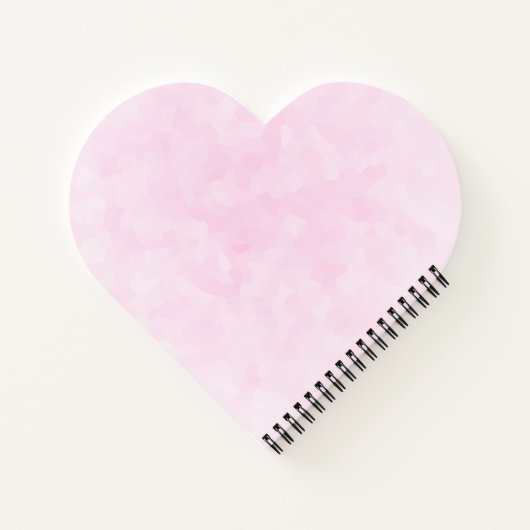 赤い愛の文字はっきりしたの文字水色 ノートブック (裏面)