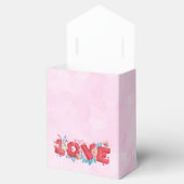 赤い愛の文字はっきりしたの文字水色 フェイバーボックス (オープン)