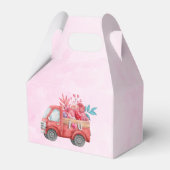 赤い愛の文字はっきりしたの文字水色 フェイバーボックス (正面サイド)