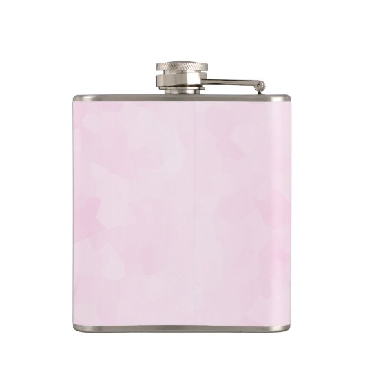 赤い愛の文字はっきりしたの文字水色 フラスク (裏面)