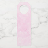 赤い愛の文字はっきりしたの文字水色 ボトルネックタグ (裏面)