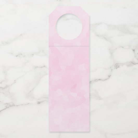 赤い愛の文字はっきりしたの文字水色 ボトルネックタグ (裏面)