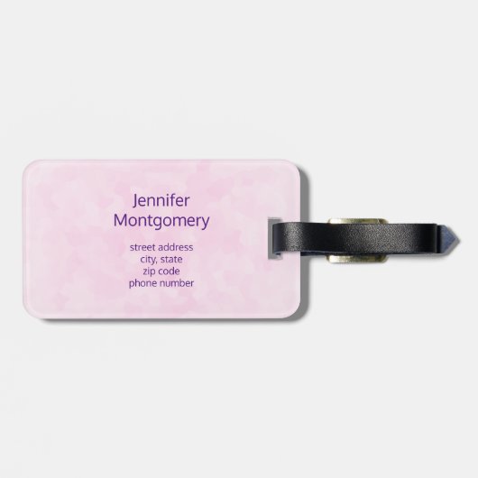 赤い愛の文字はっきりしたの文字水色 ラゲッジタグ (裏面横)