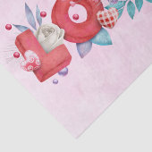 赤い愛の文字はっきりしたの文字水色 薄葉紙 (詳細)