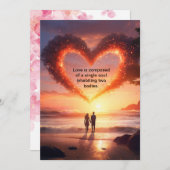 赤い愛の空を彼女のためにカップル シーズンカード (正面/裏面)