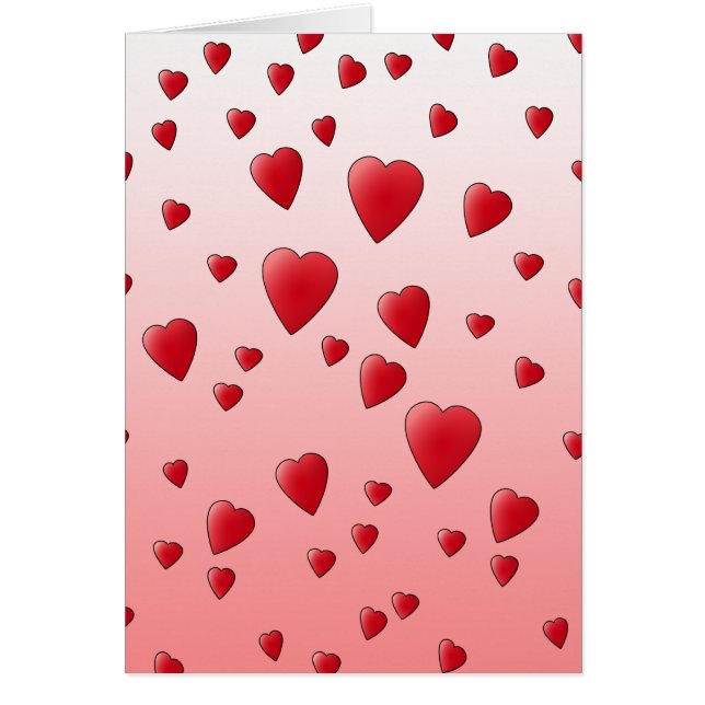 赤い愛ハート。 パターン (正面)