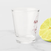 赤い愛情スペイン風ボーダー 最強のママ ショットグラス (左)