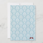 赤い愛鳥及び青い招待状 招待状 (裏面)