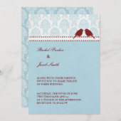 赤い愛鳥及び青い招待状 招待状 (正面/裏面)