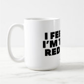 「赤い感じ丸薬を飲むのが好き!」 クラシックマグ コーヒーマグカップ (左)