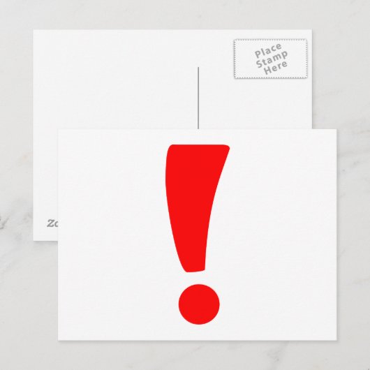 赤い感嘆符 ポストカード (正面/裏面)