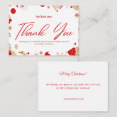 赤い感謝のホリデー バルク ビジネス カード (正面/裏面)