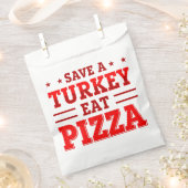 赤い感謝祭の救トルコピザ フェイバーバッグ (クリップ留めされた状態)