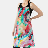 赤い懸命グランジ。絞り文様ゴールデンブラシグラ エプロン (インサイチュ)