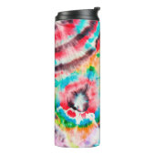 赤い懸命グランジ。絞り文様ゴールデンブラシグラ タンブラー (回転左)