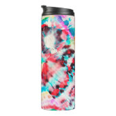 赤い懸命グランジ。絞り文様ゴールデンブラシグラ タンブラー (回転右)