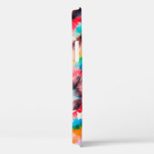 赤い懸命グランジ。絞り文様ゴールデンブラシグラ Case-Mate iPhoneケース (裏面 / 右)