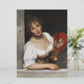 赤い扇子を持つ女性 カード (スタンド正面)