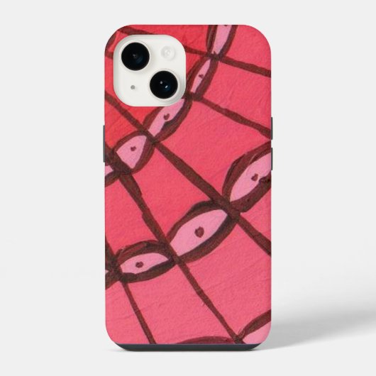 赤い扇 iPhoneケース (裏面)