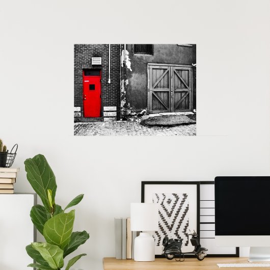 赤い扉 ポスター (ホームオフィス)