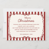 赤い手お洒落描きドードルクリスマスフォト シーズンカード (正面)