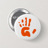 赤い手のプリント 缶バッジ (正面&裏面)